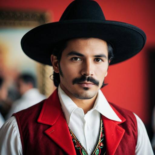 Man in Traditional Mariachi Costume