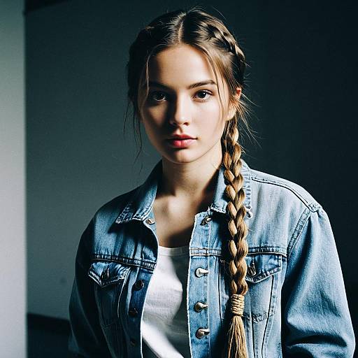 Rope Braid on Young Woman