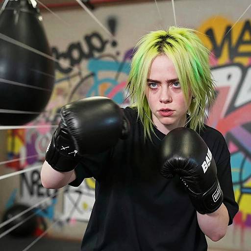 Billie Eilish Boxing Training Artwork