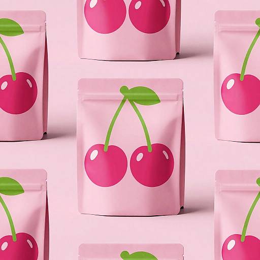 Vibrant Pink Cherry Packaging Design