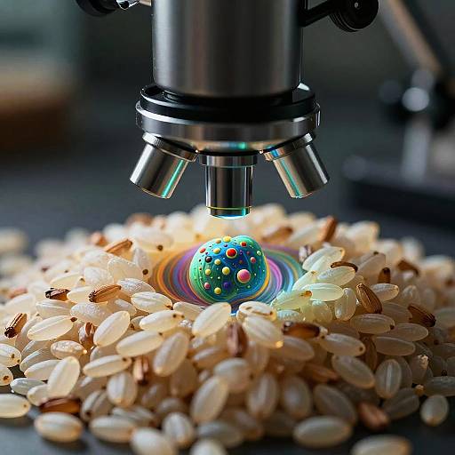 Surreal Microscopic Rice Grain Art