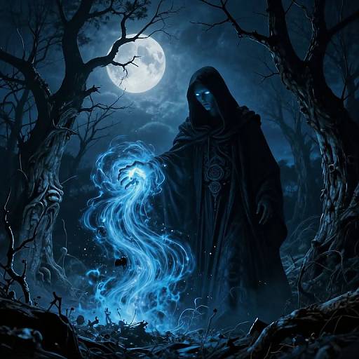 Beksinski-Inspired Enigmatic Moonlight Vision