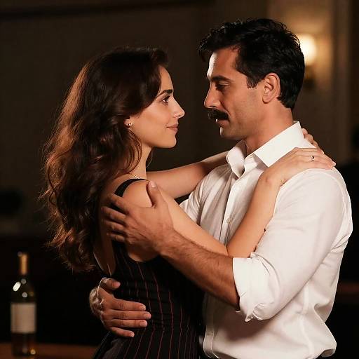 Intimate Dance Between a Couple