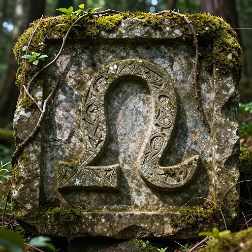 Upside Down Omega Carved Stone