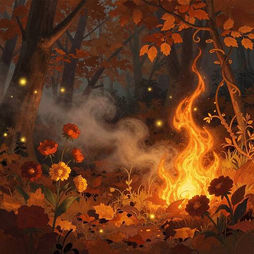 Autumn Forest Clearing Fantasy