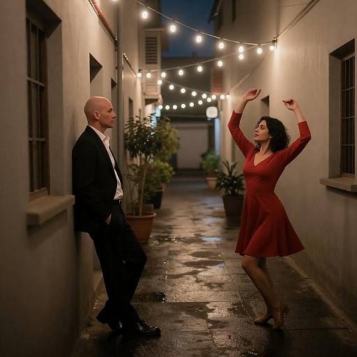 Mystical Night in a Dimly Lit Alley