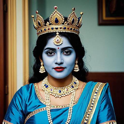 Close-Up of Sri Krishna Fancy Dress