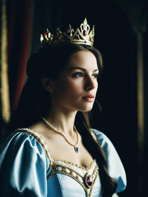 Dramatic Portrait of Woman in Princess Costume