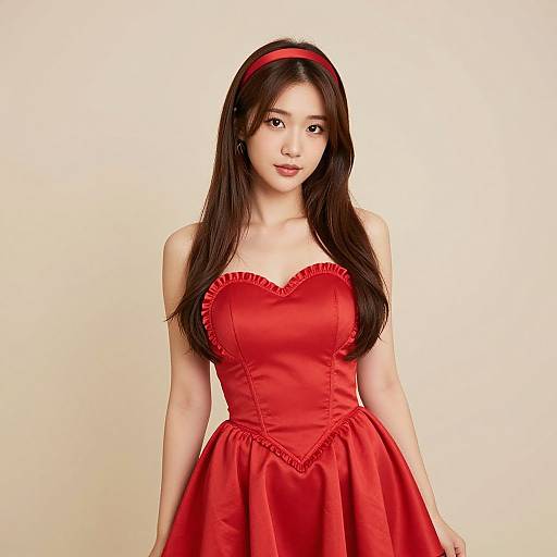 Valentine's Day Woman in Dress