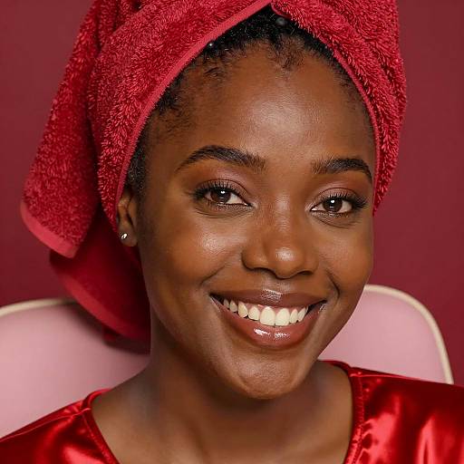 Vibrant Portrait of a Smiling Woman