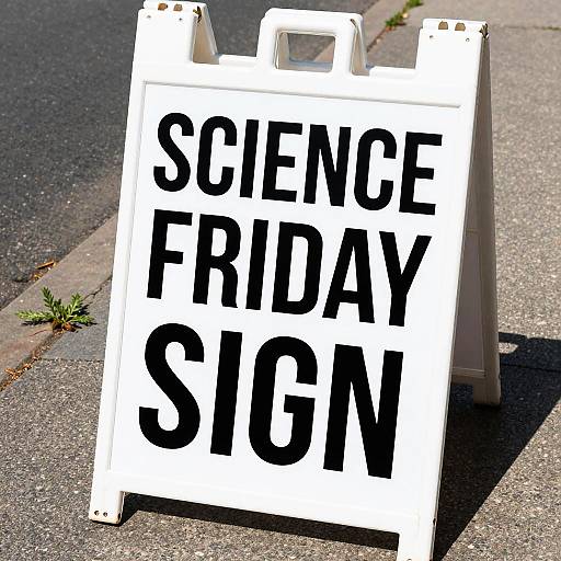 Sunlit Science Friday Pavement Sign