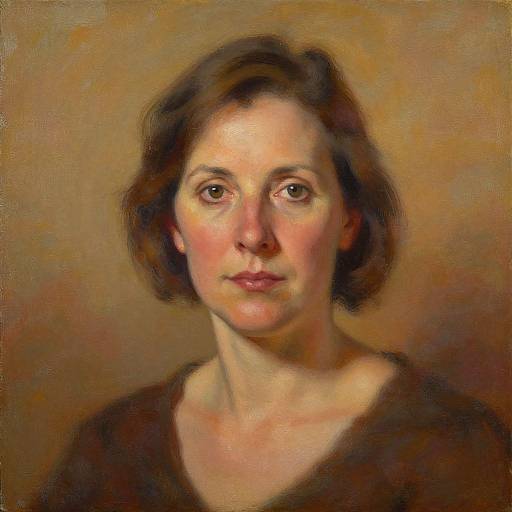 Warm Toned Portrait of Woman