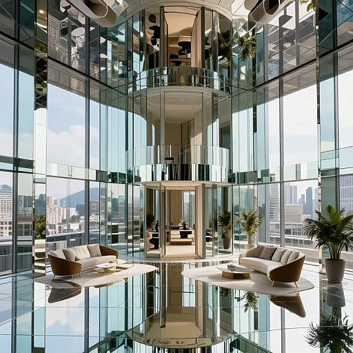 Mirrored Glass Mansion Interior