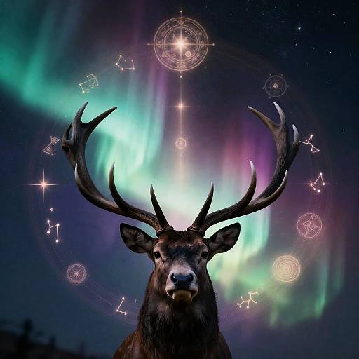 Nebula Stag with Arcane Antlers
