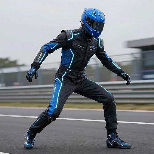 Futuristic Neon Racing Suit