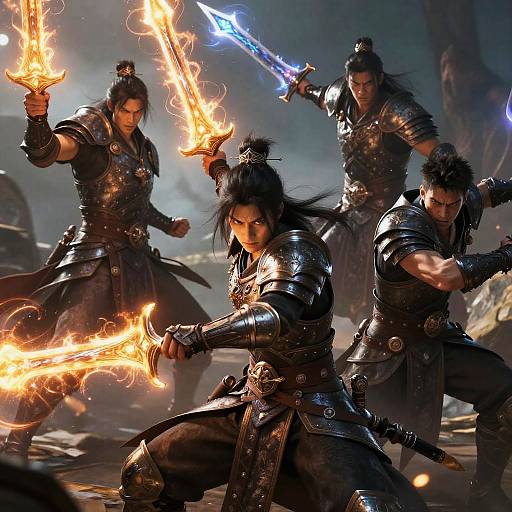 Dynamic Warriors in Fantasy Battle