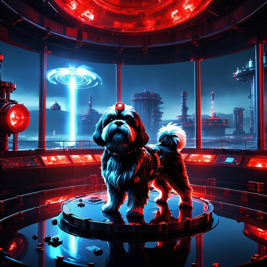 Dramatic Shih Tzu in Nuclear Meltdown Scene