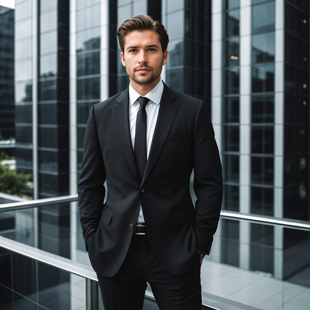 Businessman in Modern Office Setting