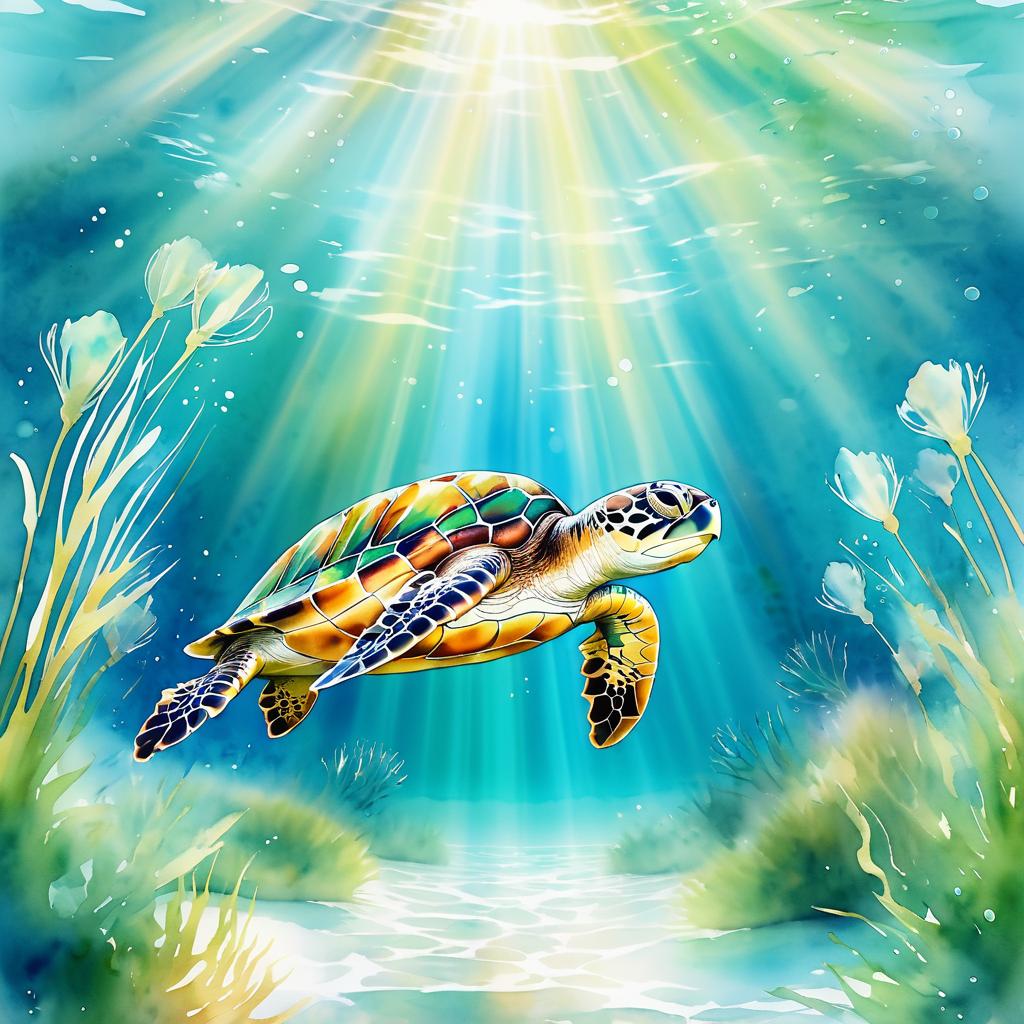 Serene Sea Turtle Movie Poster Design