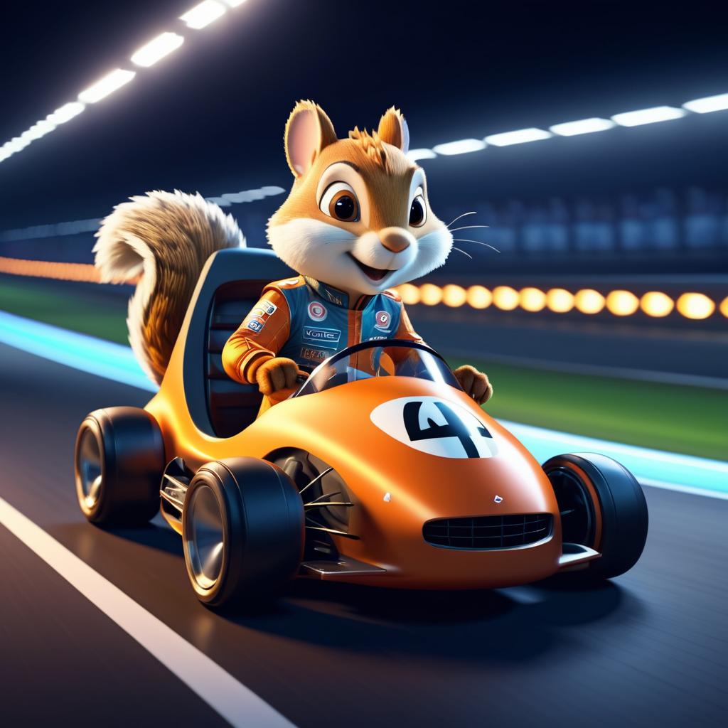 Squirrel Racer: Night Race Adventure