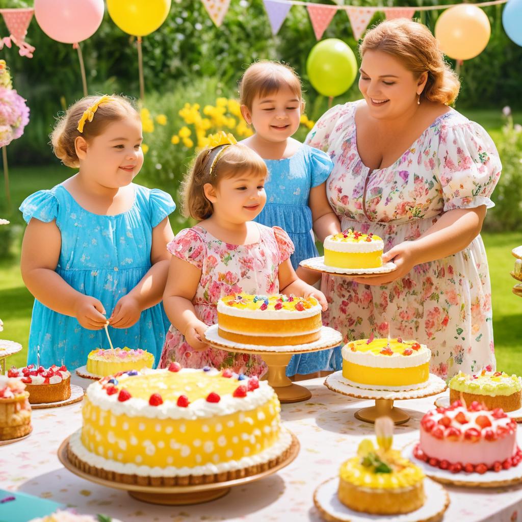 Warm Family Celebration with Cake and Love