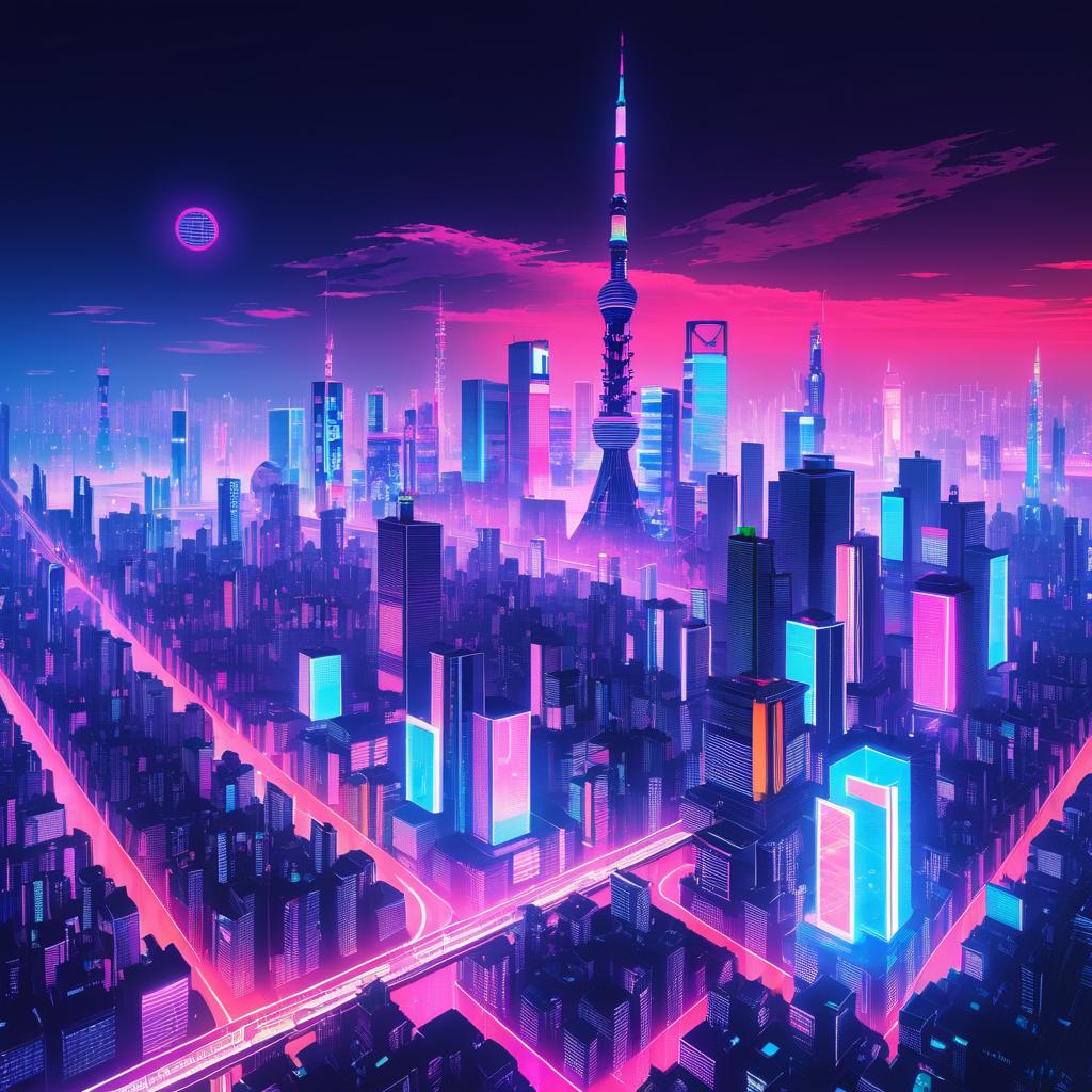 Neon Tokyo Skyline: Vision of 2050s