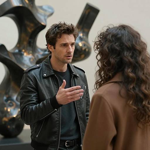 Engaging Conversation with Abstract Backdrop