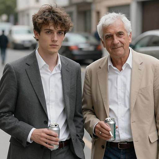 Urban Encounter: Two Men on the Street