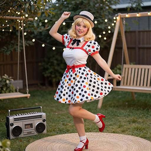 Cheerful 1950s Sock Hop Dance