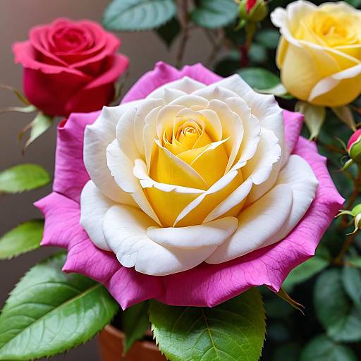 Vibrant Still Life of Roses and Flowers