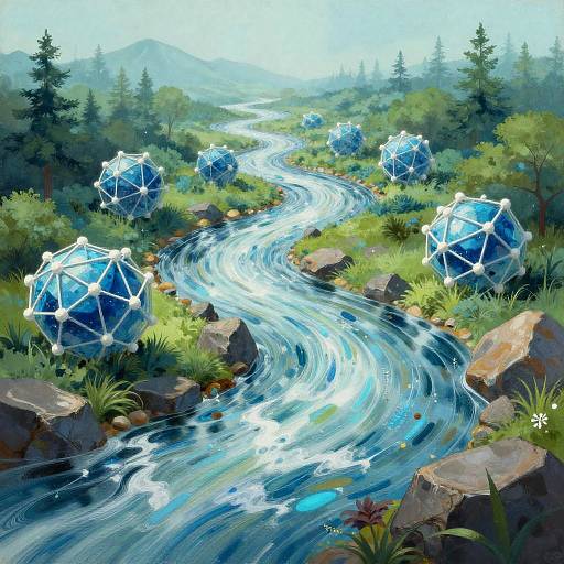 Digital Information River with Neural Network Spheres