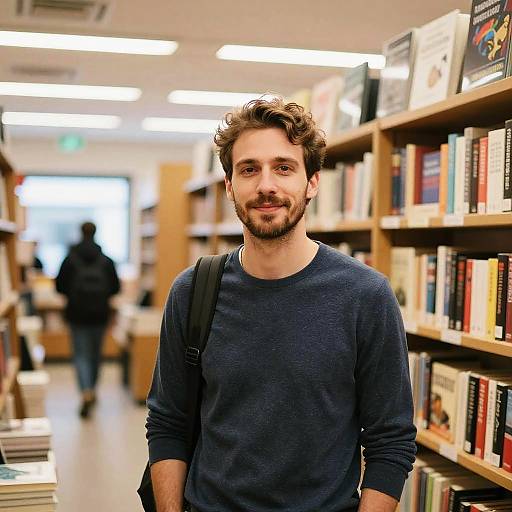 Candid Lifestyle Portrait in Bookstore