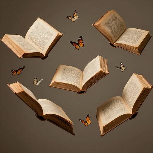 Whimsical Vintage Books and Butterflies