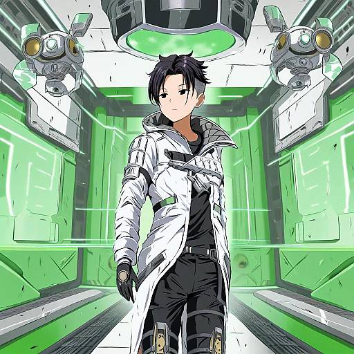 Illustration of Hack (apex legends), apex legends in the style of Shino (ponjiyuusu)