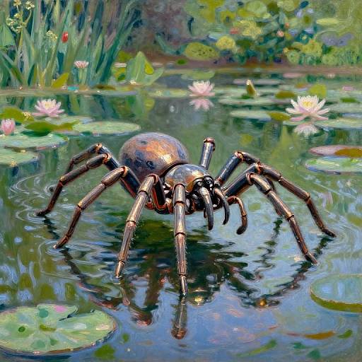 Impressionistic Mechanical Arachnid Pond