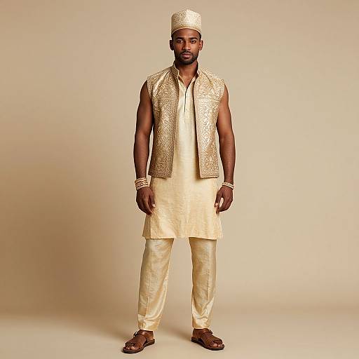 Retro Bollywood Male Costume Portrait