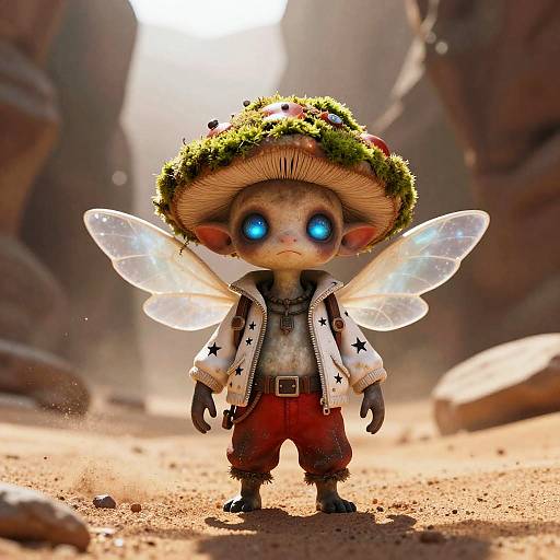 Ethereal Moss Sprite in Desert Canyon