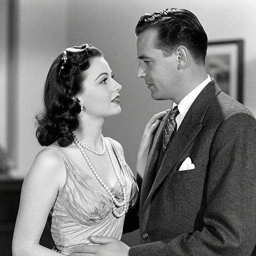 Vintage 1940s Retro Couple Scene