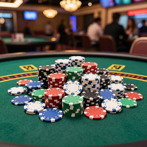 High-Stakes Colorful Casino Chips