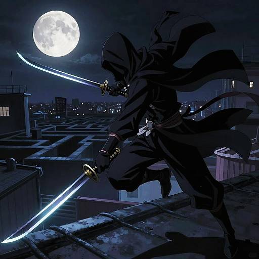 Shadow Assassin in Mystic Rooftop