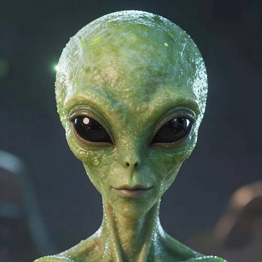 Detailed Green Alien Sci-Fi Portrait