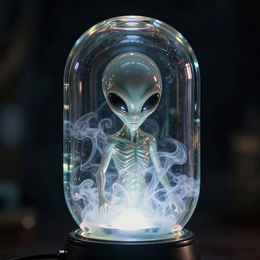 Alien Glass Capsule with Magic Smoke