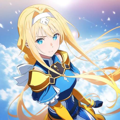 Illustration of Alice zuberg, sword art online in the style of Uni (plastic girl)