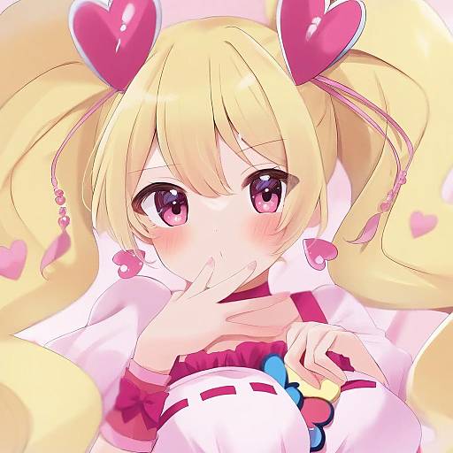 Illustration of Cure peach, precure in the style of Uguisu mochi (ykss35)