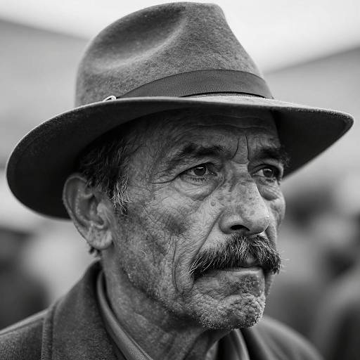 Intense Gaze: Black and White Portrait