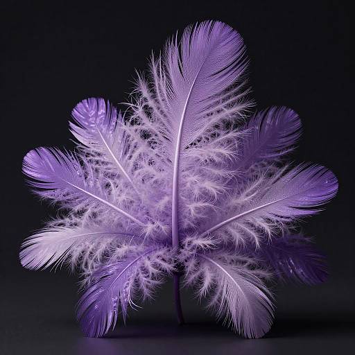 Photorealistic Gay Feather Blossom Creature