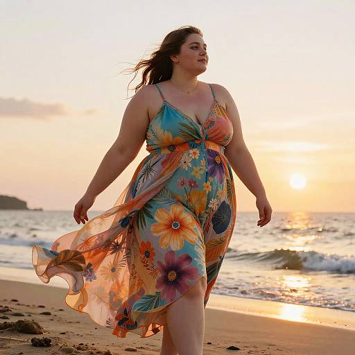 Curvy Model Embracing Body Positivity