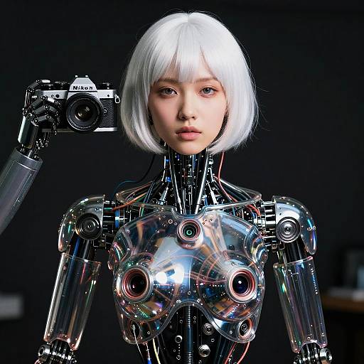 Futuristic Gynoid with Camera