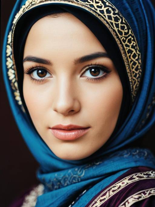 Elegant Islamic Woman's Headshot Portrait