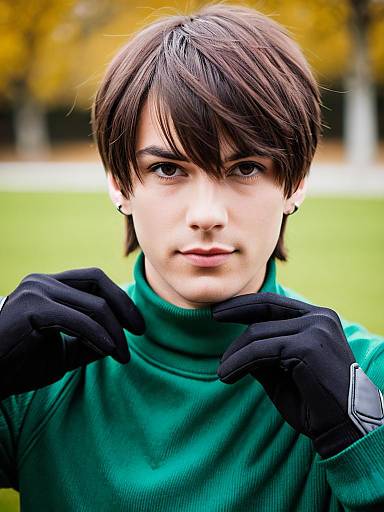 Lifestyle costume photo of Alban knox. Cosplay clothes